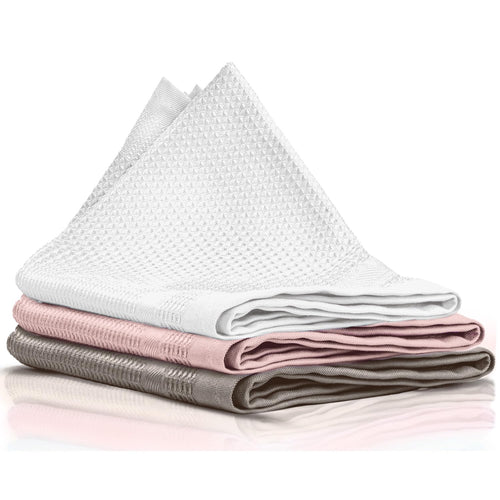 Premium Microfibre Cleaning Cloths – Lint-Free Glass, Mirror & Multi-Surface Cleaning - Set of 3